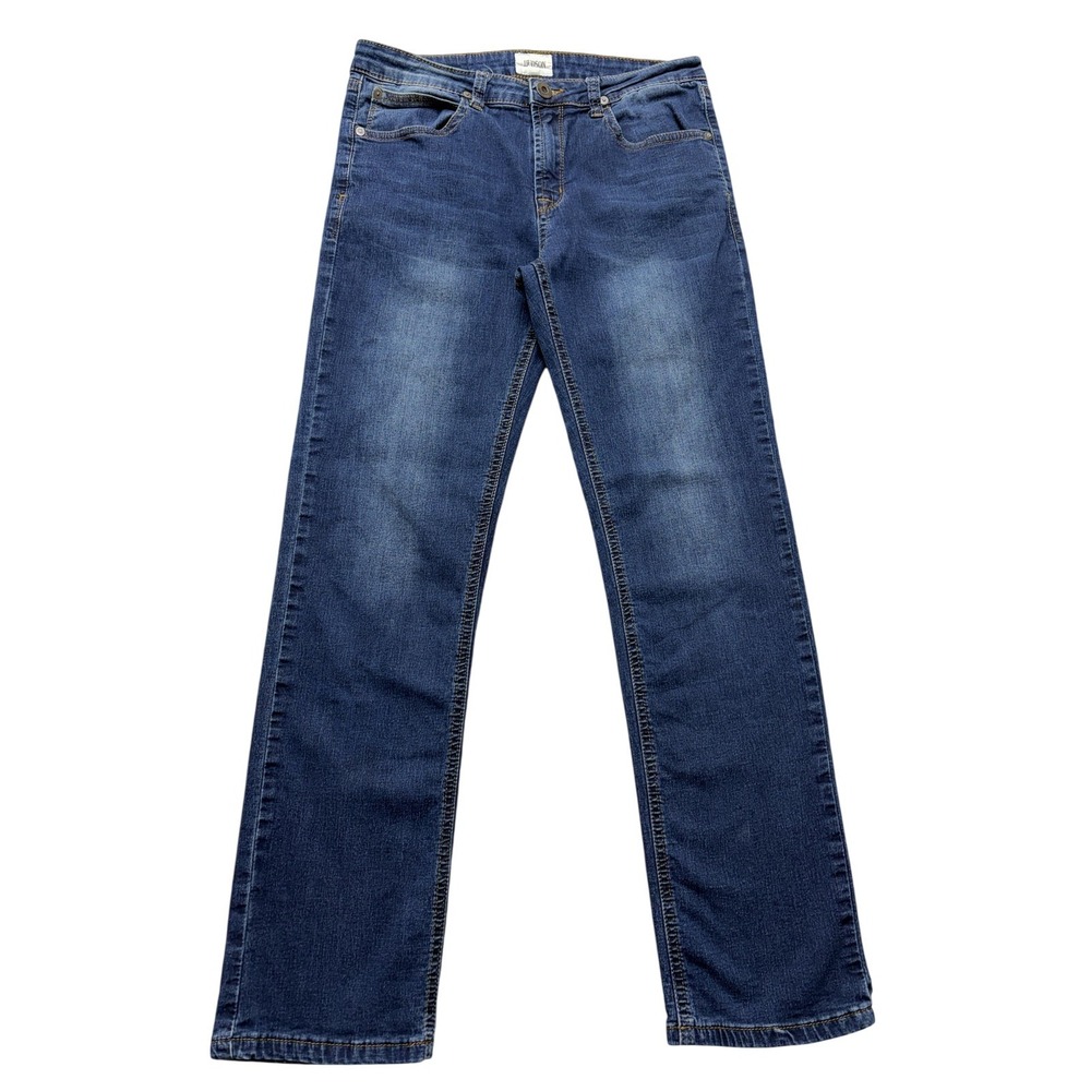Hudson Jeans Teens 28x25.5 Blue Medium Wash Straight Stretch Denim Size 14